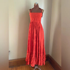 Free People Orange Maxi Dress